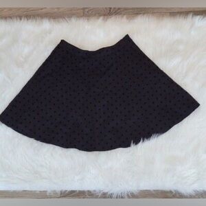Madewell Black Polka Dot Skater Circle Skirt‎